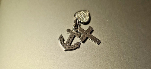 Pendentif blanc 18 ct - pendentif, or