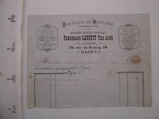 Invoice Letter 18?? Lepetit DIJON Bluterie Silk Tole Canvas Sieve Vannerie