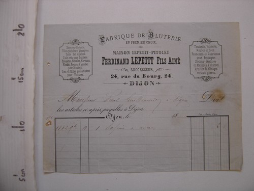 Facture lettre lepetit - facture, 18??