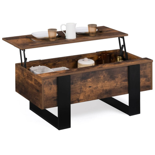 Table basse plateau relevable