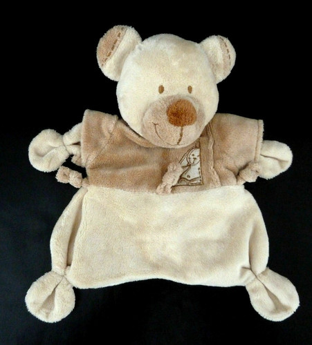 Doudou plat nicotoy ours - plat,
