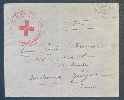 Ww2 lettre croix rouge - /,
