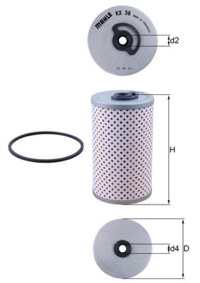 Mahle 36d fuel filter - mahle,