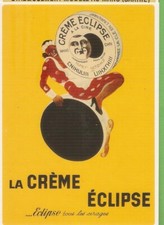 "Illustrator" postcard CREAM ECLIPSE - DRAWING: woman and wax box