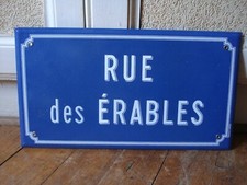 plaque de rue émaillée,rue