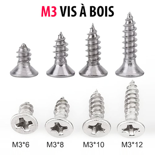 Vis bois 3mm - à, m3