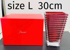 Baccarat Eye Vase Rectangular Eye Vase Flower Red Square About H 11.6" 30cm