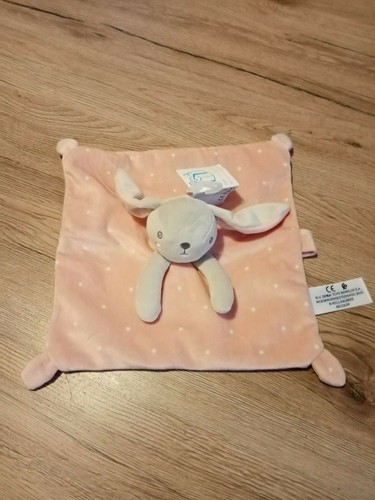 Doudou plat lapin rose - lapin,