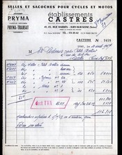 IVRY-sur-SEINE (94) SADDLES & BAGS for VELOS & MOTORCYCLES ""CASTRES SETS"" in 1957