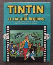 AGEDUCATIFS Pochette TINTIN et le LAC aux Sharks 1973 - RARE Packet Püte AGE