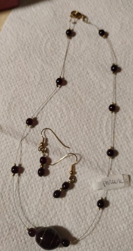 Parure bijoux perles verre - parure,