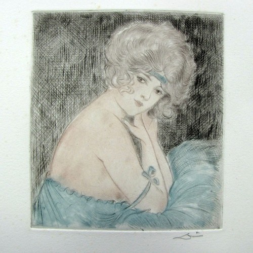 Gravure eau forte aquarellée - gravure,