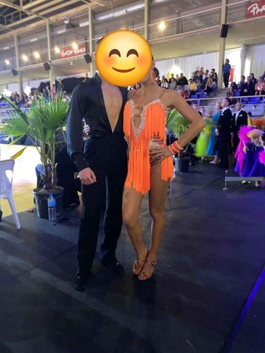 Robe danses latines orange - robe,