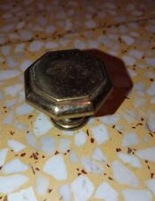 1 button, chest of drawer handle in bronze or brass 3.5 cm