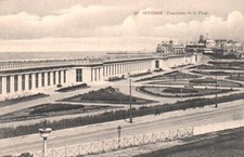 Vtg Postcard Panorama View de la Plage Ostende, Belgium Unposted DB