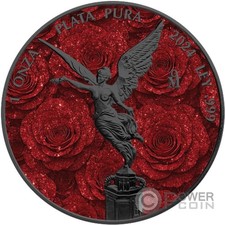 BLOOMING LIBERTAD Diamond Dust 1 Oz Monnaie Argent Mexico 2024