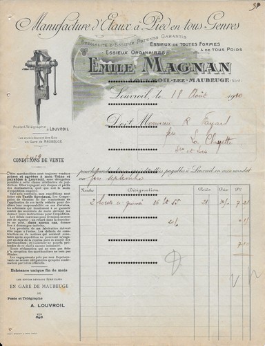 1910 louvroil lez - lez, maubeuge