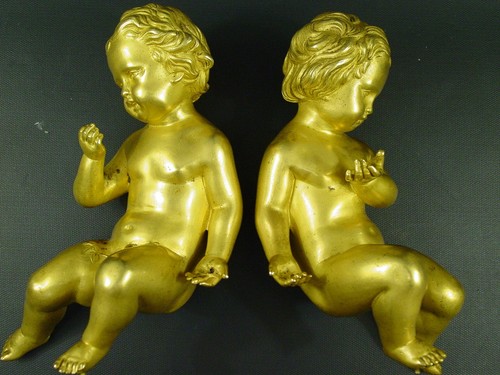 Paire grands putto en - de,