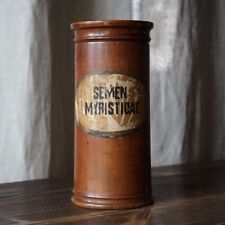 Antique Wooden Pharmacy Jar Circa 19th Century