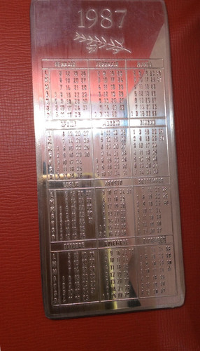 Lingot calendrier argent 100 - argent, g