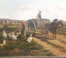 Gardienne d'Oies Grand Tableau