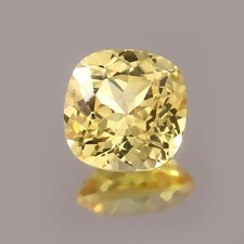 10x10MM Flawless Ceylon Yellow Sapphire Loose Cushion Cut Quality Loupe Gemstone