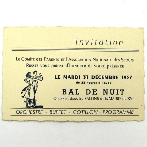 Invitation bal nuit - nuit, scouts