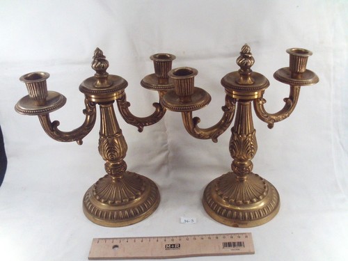 Ancienne paire bougeoirs - paire,