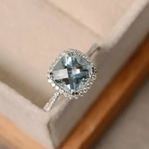Bague diamant aigue marine - diamant, aigue-marine