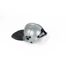 Casque de pompier gris avec