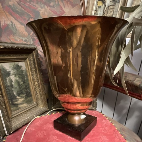 Lampe art déco forme tulipe - lampe,