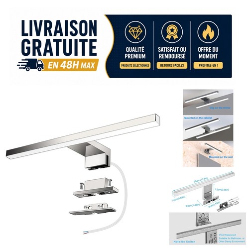 Azhien lampe miroir - azhien, salle