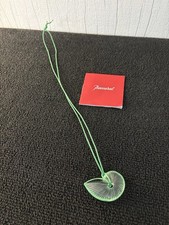 Baccarat Crystal Green Ammonite Shell Necklace