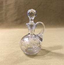 BACCARAT CRYSTAL BOTTLE / CARAFE model RECAMIER / SEVIGNE gold decor