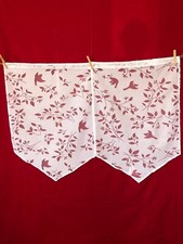 Ensemble de 4 Rideaux blanc Feuillage Brise vue Voilage L.59,5 X H.85cm (DIV050)