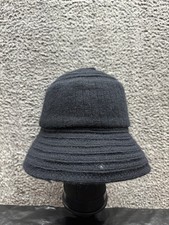 Chloe Chapeaux Japan Handmade Wool-Blend Bob Hat Black Womens Size 7 1/4 US