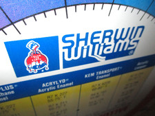 SHERWIN WILLIAMS - Automotive Finishes - PAINT CHART - Thermometer Face 12" Sign
