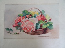 BEAUTIFUL ORIGINAL WATERCOLOR XX° STILL LIFE STUDY BOUQUET FLOWER FLORA BOTANICAL d
