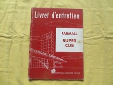 Tracteur Mc CORMICK International - Farmall Super Cub - livret d'entretien  1964