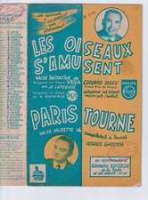 GHESTEM DULEU PARTITION LES OISEAUX S'AMUSENT PARIS TOURNE SAXO ACCORDÉON