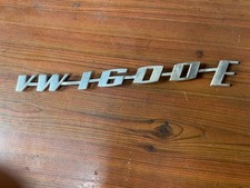 VW Type 3 Aircooled 1600 E Rear Badge script boot lid 
