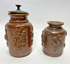 Beauvaisis 2 small sandstone tobacco pots 19th century