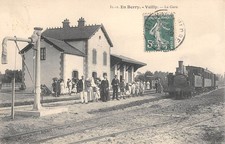 CPA 18 EN BERRY / VAILLY / LA GARE / TRAIN