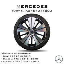 4 wheels Mercedes OEM 18 5x112 ET52 CB66.6 A2464011800 CLA A B