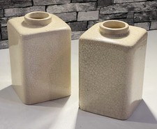 Paire De Vase Art Deco , Craquelé , ROBERT LALLEMANT , Élève Lachenal