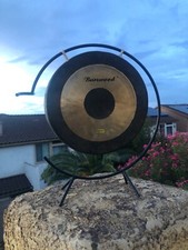 Rare Vintage 9” Burswood Gong with Stand -NO Mallet