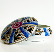 Limoges Porcelain Candy Jar Jewelry Box Art Deco 1930s Design