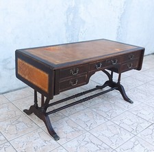 Bureau anglais double face en acajou