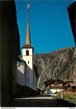 Switzerland - VS Valais - Blatten ob Naters - Church - Wooden Chalets - CPM - Map
