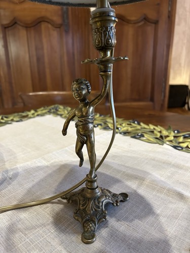 Ancien pied lampe table - pied, de